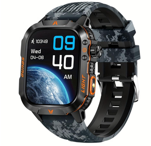 DF TAC Gadgets électroniques sportifs Nouvelle montre connectée BT Répondre aux appels Montre d'extérieur Lampe de poche Équipement personnel pour le camping en plein air - Product Image 2