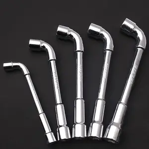 6mm-24mm pipe spanner l shape hex car spare tire lug wrench l type double end perforated socket wrench