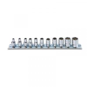 BETA - 009000389 Set of 11 1/4'' chrome-plated hexagon <b>sockets</b> - EAN 8014230696614 <b>RATCHET</b> AND <b>SOCKET</b> SETS 1/4" - Product Image 1