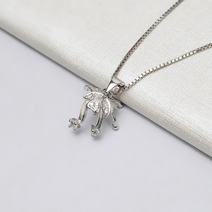 Colgante de Plata S925 con Tapa de 10 mm, Accesorio para DIY, Soporte Vacío, Componentes y Fornituras de Joyería Semiterminadas 750 - Product Image 4