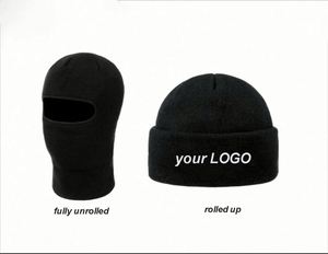 Bonnet cagoule tricoté personnalisé double usage pour l'hiver, masque facial intégral, chaud et coupe-vent pour l'extérieur – Offre spéciale - Product Image 1