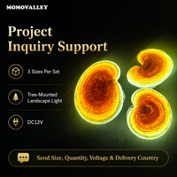 MOMOVALLEY Kit de lampes solaires en forme de champignon Ganoderma artificiel pour pelouse, avec piquets de fixation, pour parcs municipaux, aménagements paysagers commerciaux et décoration de jardins.