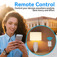 Lot de 5 prises intelligentes Wi-Fi 15A 1800W, compatibles Alexa et Google Assistant, contrôle à distance et par groupe, sans hub, certifiées ETL FCC, 2,4 GHz uniquement