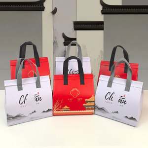 Bolsa Térmica Aislada de Alta Resistencia al por Mayor, con Logotipo Personalizado, de Tela No Tejida y Papel de Aluminio, para Almuerzo, Bebidas, Picnic, Viajes, con Diseño de Letras - Product Image 5