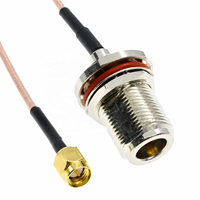 Connecteur SMA Mâle vers N Femelle à montage sur panneau, Câble Coaxial RF à sertir, Câble d'extension WiFi, Câble Pigtail RG316