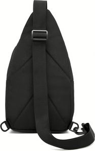 Factory Black <b>Medium</b> Tactical Sling Bag Sport Outdoor <b>Backpack</b> Zipper Closure Polyester Lining Stylish Fashion Design - Product Image 4