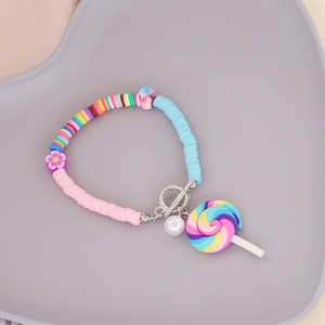 Argile douce délicieux sucette collier goutte boucle d'oreille Bracelet de plage coloré drôle 3D bonbons goutte boucle d'oreille collier ensemble de bijoux - Product Image 5