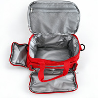 Sac isotherme anti-fuite avec doublure en aluminium, double fermeture éclair, bandoulière amovible et compartiment intérieur en maille pour le déjeuner des enfants et les pique-niques
