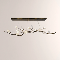Nouveau lustre suspendu moderne à LED pour intérieur, maison, hôtel, escalier, décoratif, branches d'arbre, fleurs, art, avec contrôle de la luminosité