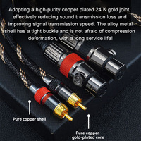 Xlr femelle/mâle à 2Rca mâle plaqué or 24k câble Audio Hifi tressé pour amplificateur Microphone haut-parleur Console de mixage ensemble stéréo