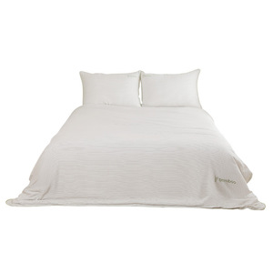 Bamboo Fiber Cooling Four-Piece <b>Bedding</b> <b>Set</b> 1.8m Bed Striped Pattern Simple Style Digital Printing - Product Image 4