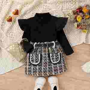 Sıcak satış sevimli Polka Dot hırka ve pamuk Tutu elbise bahar sezonu için bebek kız ODM kaynağı için Set - Product Image 5