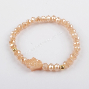 G1892-pulsera de cuentas de piedras preciosas, hecha a mano, <span class=keywords><strong>Hamsa</strong></span>, Druzy - Product Image 2