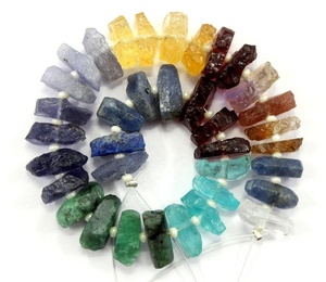 พลอยธรรมชาติหลากหลายชนิด 36 ชิ้น รูปทรงไม่สม่ำเสมอ ระยิบระยับ หินดิบ ไม่ผ่านการบำบัด เกรด AAA รับรองโดยบุคคลที่สาม ขนาด 5x10-6x11 มม. - Product Image 2