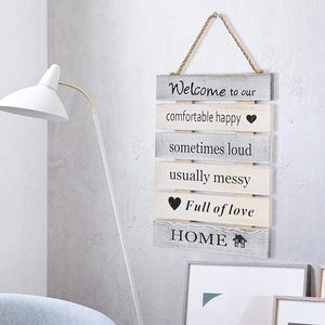 Legno massello antico stampa su <span class=keywords><strong>2</strong></span> lati ispiratore della famiglia cucina fattoria decorazione della parete arte logo - Product Image 4