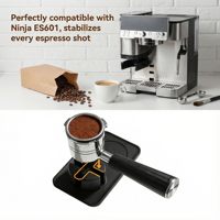 Accessoires de cuisine en gros, accessoires à café en silicone noir antidérapant, tapis pour tamper à café