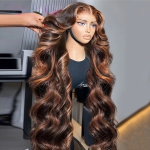 Parrucche Pre-Cut con Frontale in Pizzo, Capelli Umani Vergini Brasiliani, Ondulati Lunghi, Senza Colla, HD Trasparente, Grado 12A, Realizzate a Mano per Evidenziare i Riflessi - Product Image 6