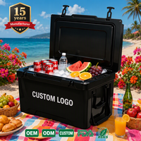 Glacière à roulettes rotomoulée en PE de 115 QT, grande capacité, imprimée sur mesure, pour canettes et aliments, usage extérieur – Vente en gros