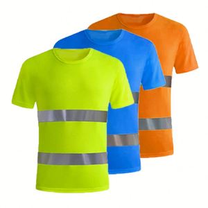 เสื้อทำงานนิรภัยแบบตาข่ายสีเหลืองส้มดำ แขนยาว ระบายอากาศได้ดี ระดับ Class 2 พร้อมแถบสะท้อนแสงสูง 5 ซม. แบบกำหนดเองได้ - Product Image 1