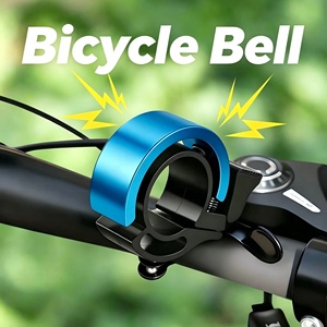 Sonnette de <span class=keywords><strong>vélo</strong></span> en alliage, sonnette d'alarme de sécurité universelle pour guidon, accessoire léger pour le cyclisme - Product Image 1