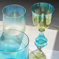 Bol chantant en cristal de quartz coloré Jinfang 432HZ/440HZ, 6-12 pouces, bol chantant d'alchimie pour la guérison sonore et la méditation