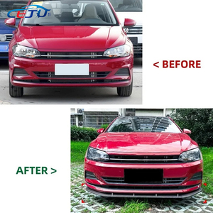 Splitter di protezione per paraurti con rifinitura anteriore per VW <span class=keywords><strong>Volkswagen</strong></span> <span class=keywords><strong>Polo</strong></span> MK6 <span class=keywords><strong>2018</strong></span> + - Product Image 6