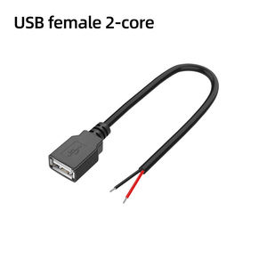 Single-Head Connector PVC Jacketed 3A <strong>Fast</strong> <strong>Charging</strong> Bare-End Wiring <strong>USB</strong> <strong>Plug</strong> 2-Core Power Cord and 4-Core Data Cable - Product Image 4