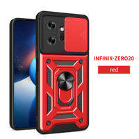 Coque itel pour itel S23/S23 Plus/A60/A60S/A70 armure fenêtre coulissante support d'anneau en métal voiture caméra magnétique coque de protection pour téléphone