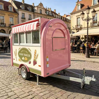 Remorque alimentaire mobile personnalisable avec cuisine complète pour BBQ en plein air, maïs, glaces, hot-dogs et snacks