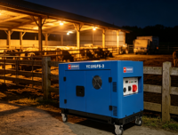 Générateur diesel silencieux monophasé/triphasé YuChai YC10GFS-3 10 kW 400 V/230 V V-Twin portable avec démarrage électrique et AVR
