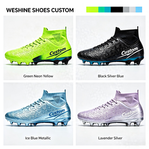 <span class=keywords><strong>Scarpe</strong></span> da Calcio High-Top in PVC Effetto Coccodrillo <span class=keywords><strong>con</strong></span> Tacchetti Lunghi FG e Supporto per Caviglia, per Terreni Duri, Adatte a Tutte le Stagioni - Product Image 2