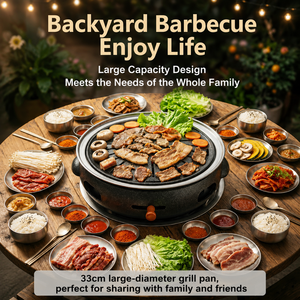 Barbecue coré<span class=keywords><strong>en</strong></span> rond <span class=keywords><strong>en</strong></span> <span class=keywords><strong>fonte</strong></span> pour charbon de bois, épaissi, pour table, usage commercial et domestique - Product Image 4