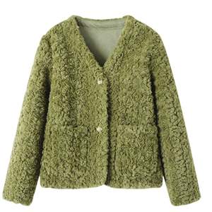 Faux Lamb's Wool Fur Mujer Engrosada Nuevo abrigo de viento Párrafo joven Peludo Fluffy Top Ropa de invierno - Product Image 2