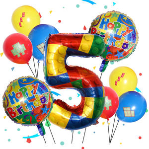 Juego de globos con número de cumpleaños para decoración de fiesta de cumpleaños infantil con globos de película de aluminio. - Product Image 6