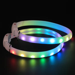 <span class=keywords><strong>Collar</strong></span> de mascota con cambio de Color Led de PVC de alto brillo, <span class=keywords><strong>Collar</strong></span> de perro luminoso, <span class=keywords><strong>Collar</strong></span> de perro brillante - Product Image 1