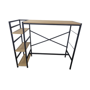 Durable Mini Desktop <strong>Desk</strong> Combined Writing Bookshelf <strong>Unit</strong> Minimally Designed Office Home Computer <strong>Desk</strong> Metal Wood for Bedroom - Product Image 3