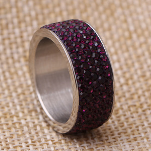 <b>Crystal</b> <b>Ring</b> Green 8mm Micro Insert Women's Everyday Wear Jewelry - Product Image 2