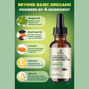 Aceite de Orégano Concentrado de 60 ml, Aceite de Semilla Negra, Aceite de Cúrcuma, Fabricación China OEM, para el Bienestar y la Salud Respiratoria con Gotas Líquidas de Vitamina E - Product Image 4