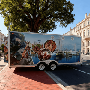 Remolque de helados, carrito móvil de hot dogs, remolque de comida para concesiones, remolque de jugos para concesiones, camión de comida con ventana de servicio comercial - Product Image 4
