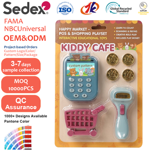 Juego de Juguetes de <span class=keywords><strong>Supermercado</strong></span> para Niños, Caja Registradora, Carrito de Compras, Escáner, Juego de Roles Educativo, Regalo Promocional Personalizado - Product Image 1