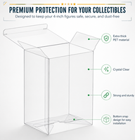 Boîte de protection transparente en plastique PET pour Funko Pop de 4 pouces, pliable, pour l'emballage de figurines en vinyle de collection
