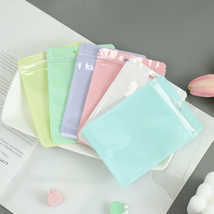 <b>PVC</b> Transparent Jewelry Bags Reusable With Zipper For Travel Storage One Size Rectangular Pink Purple Misty Blue Green Yellow - Product Image 2