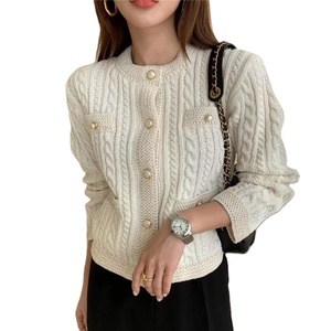 Trend Fashion Women Crop Top Sweaters Autumn Winter Long Sleeve Slim <strong>Knitted</strong> Button <strong>Open</strong> Front Cardigan Ladies Knit Coats - Product Image 1