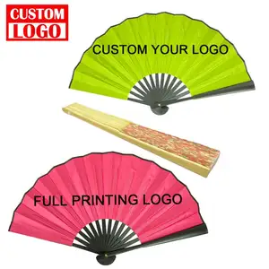 Wholesale Customized Bamboo Hand Fan Wedding Invitation With Printing Logo Custom Had Held Fans