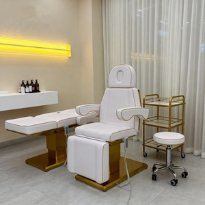 เตียงนวดไฟฟ้าหนัง PU คุณภาพสูงสำหรับต่อขนตา สักคิ้ว ศัลยกรรมตกแต่ง และใช้ในร้านเสริมสวยเชิงพาณิชย์ - Product Image 6