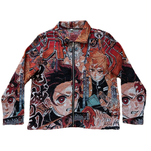 Arazzo <span class=keywords><strong>abbigliamento</strong></span> <span class=keywords><strong>uomo</strong></span> Plus size giacche per <span class=keywords><strong>uomo</strong></span> 2021 tessuto Full Zip Up Streetwear giacca Custom Designer Street Tapestri cappotti - Product Image 4