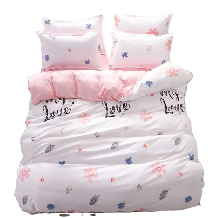 China manufacturer super soft plant floral tyle bedsheets duvet cover set bedding