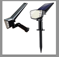 AuSilver Moderne IP65 Étanche LED Applique Murale Solaire Alimenté Extérieur Paysage Jardin Pelouse Spot Éclairage