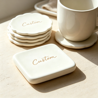 Sous-verre en céramique imprimé sur mesure, résistant à la chaleur, absorbant, sous-verre pour boissons en céramique, OEM ODM, design personnalisé, tapis pour tasse