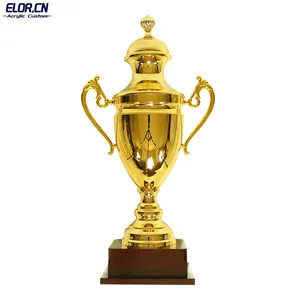 Nhà máy elor bán buôn kim loại Trophy giải thưởng với cơ sở vuông ABC kích thước tùy chọn cho người lớn và trẻ em